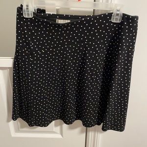 black and white polka dot skirt size medium